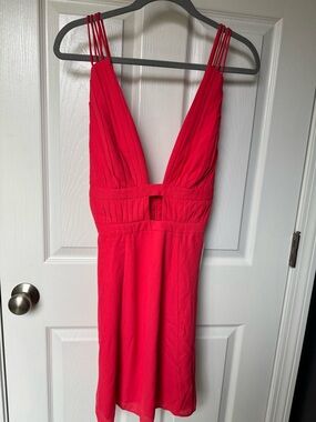 Fame and Partners Watermelon Pink Wrap Dress